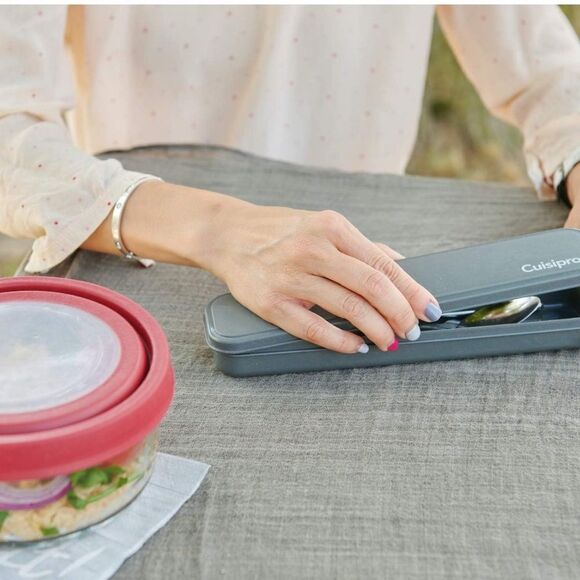 Cuisipro Stainless Steel Full Travel Cutlery Set, 8-Piece, Grey - Picture 3 of 5